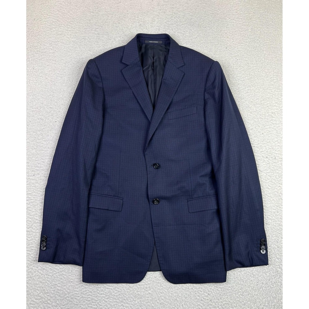 Z Zegna Blazer Mens 40R (EU 50R) Navy Techno Wool 2 Button Sport Coat Jacket